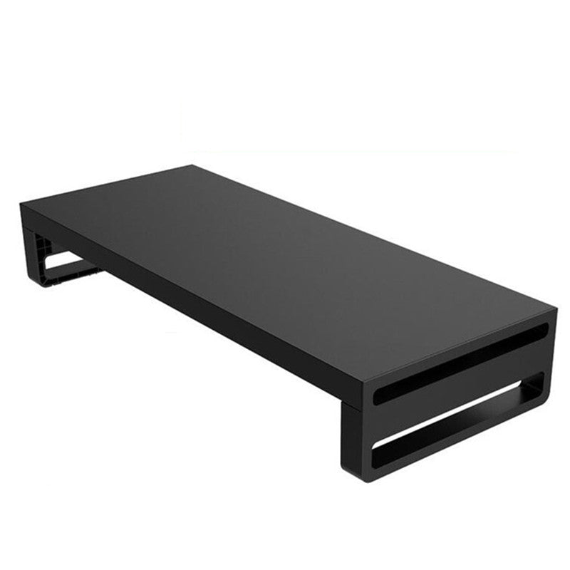 NOIRDEN Signature Monitor Riser in matte black, angled product shot on white background