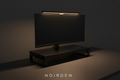 NOIRDEN Signature Duo — Monitor Stand & Light 3/4 Angle